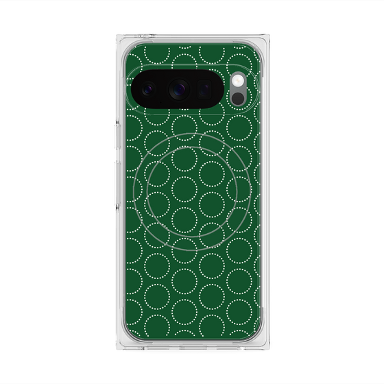 Premium Square Case with Pixelsnap［ Dot Circle - Green ］