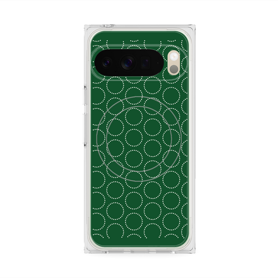Premium Square Case with Pixelsnap［ Dot Circle - Green ］