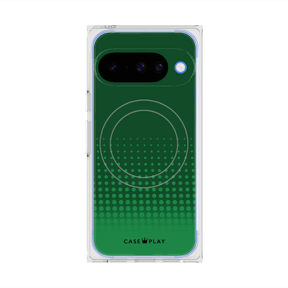 Premium Square Case with Pixelsnap［ Dot Gradation - Green ］