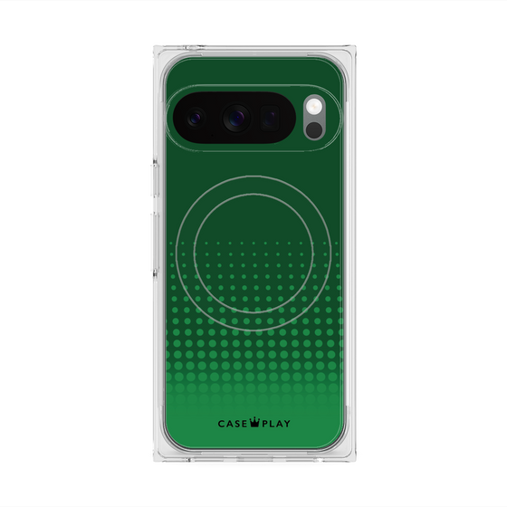 Premium Square Case with Pixelsnap［ Dot Gradation - Green ］