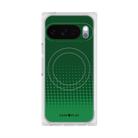 Premium Square Case with Pixelsnap［ Dot Gradation - Green ］