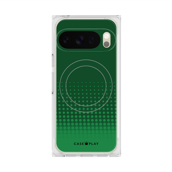 Premium Square Case with Pixelsnap［ Dot Gradation - Green ］
