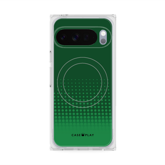 Premium Square Case with Pixelsnap［ Dot Gradation - Green ］