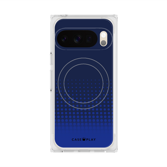 Premium Square Case with Pixelsnap［ Dot Gradation - Blue ］