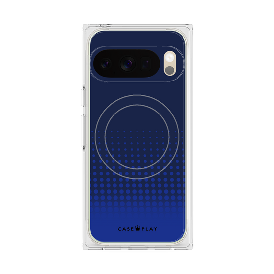 Premium Square Case with Pixelsnap［ Dot Gradation - Blue ］