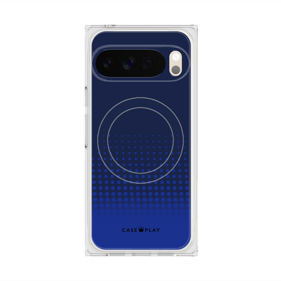 Premium Square Case with Pixelsnap［ Dot Gradation - Blue ］