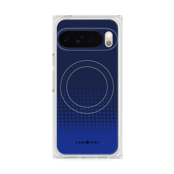 Premium Square Case with Pixelsnap［ Dot Gradation - Blue ］