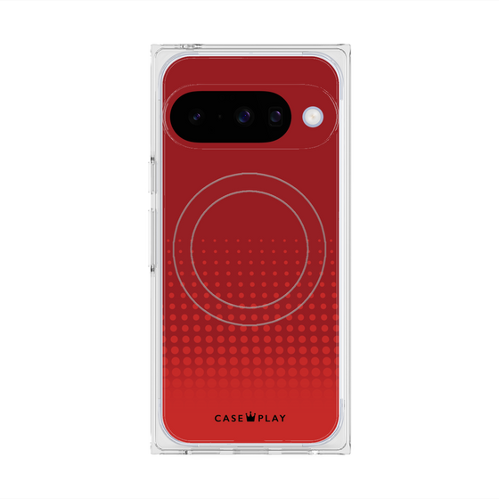 Premium Square Case with Pixelsnap［ Dot Gradation - Red ］