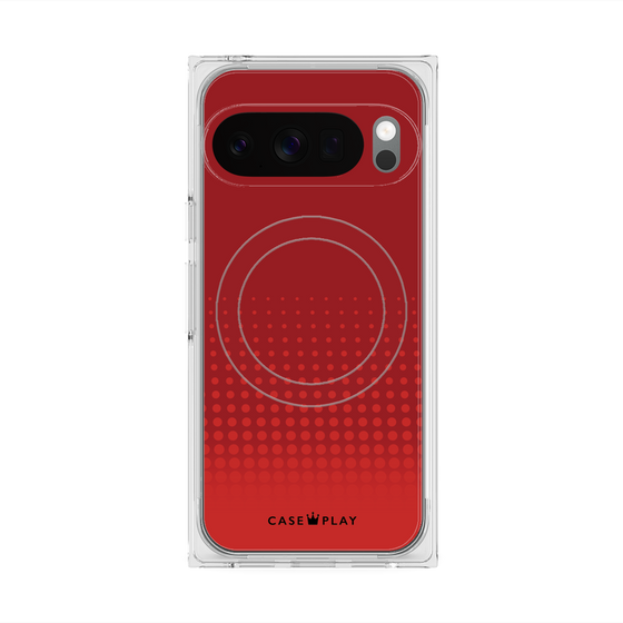 Premium Square Case with Pixelsnap［ Dot Gradation - Red ］
