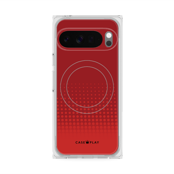 Premium Square Case with Pixelsnap［ Dot Gradation - Red ］
