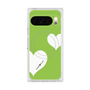 Premium Square Case with Pixelsnap［ Two Hearts - Green ］