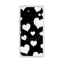 Premium Square Case with Pixelsnap［ Dot Hearts - Black ］