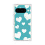 Premium Square Case with Pixelsnap［ Dot Hearts - Blue ］
