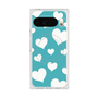 Premium Square Case with Pixelsnap［ Dot Hearts - Blue ］
