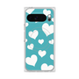 Premium Square Case with Pixelsnap［ Dot Hearts - Blue ］