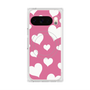 Premium Square Case with Pixelsnap［ Dot Hearts - Pink ］