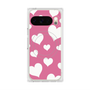 Premium Square Case with Pixelsnap［ Dot Hearts - Pink ］