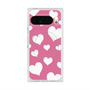 Premium Square Case with Pixelsnap［ Dot Hearts - Pink ］