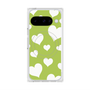 Premium Square Case with Pixelsnap［ Dot Hearts - Green ］