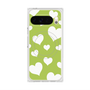 Premium Square Case with Pixelsnap［ Dot Hearts - Green ］