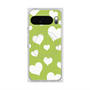 Premium Square Case with Pixelsnap［ Dot Hearts - Green ］