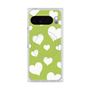 Premium Square Case with Pixelsnap［ Dot Hearts - Green ］