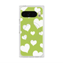 Premium Square Case with Pixelsnap［ Dot Hearts - Green ］