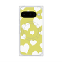 Premium Square Case with Pixelsnap［ Dot Hearts - Yellow ］