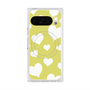 Premium Square Case with Pixelsnap［ Dot Hearts - Yellow ］