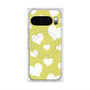 Premium Square Case with Pixelsnap［ Dot Hearts - Yellow ］