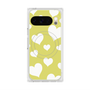 Premium Square Case with Pixelsnap［ Dot Hearts - Yellow ］