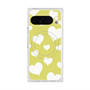 Premium Square Case with Pixelsnap［ Dot Hearts - Yellow ］
