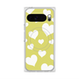 Premium Square Case with Pixelsnap［ Dot Hearts - Yellow ］