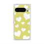 Premium Square Case with Pixelsnap［ Dot Hearts - Yellow ］