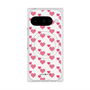 Premium Square Case with Pixelsnap［ Stripe Hearts - Pink ］