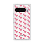 Premium Square Case with Pixelsnap［ Stripe Hearts - Pink ］