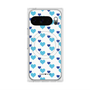 Premium Square Case with Pixelsnap［ Stripe Hearts - Blue ］