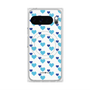 Premium Square Case with Pixelsnap［ Stripe Hearts - Blue ］