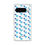 Premium Square Case with Pixelsnap［ Stripe Hearts - Blue ］