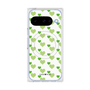 Premium Square Case with Pixelsnap［ Stripe Hearts - Green ］