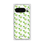 Premium Square Case with Pixelsnap［ Stripe Hearts - Green ］