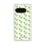 Premium Square Case with Pixelsnap［ Stripe Hearts - Green ］