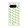 Premium Square Case with Pixelsnap［ Stripe Hearts - Green ］