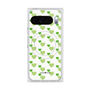 Premium Square Case with Pixelsnap［ Stripe Hearts - Green ］
