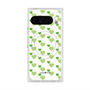 Premium Square Case with Pixelsnap［ Stripe Hearts - Green ］