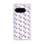 Premium Square Case with Pixelsnap［ Stripe Hearts - Purple ］
