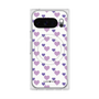 Premium Square Case with Pixelsnap［ Stripe Hearts - Purple ］