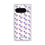 Premium Square Case with Pixelsnap［ Stripe Hearts - Purple ］