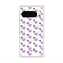 Premium Square Case with Pixelsnap［ Stripe Hearts - Purple ］