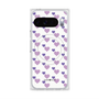 Premium Square Case with Pixelsnap［ Stripe Hearts - Purple ］